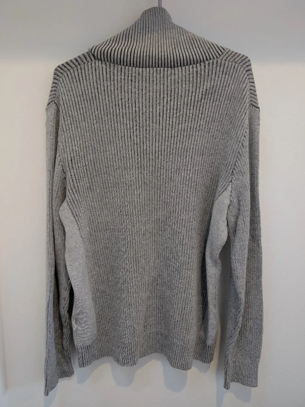 Men's Gray 100% Cotton Fashion Sweater - Size XL